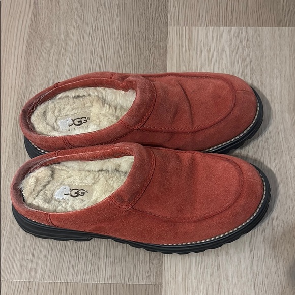 UGG Red Suede Slippers - Picture 2 of 4